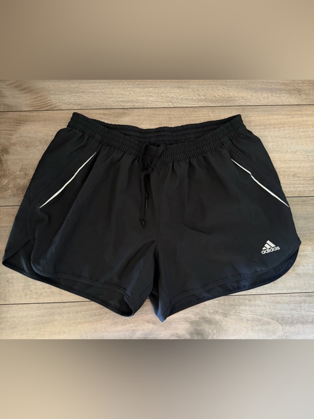 adidas Black Women's Training Shorts with Reflective Trim